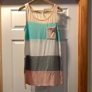 Multi stripe pink blush tank small